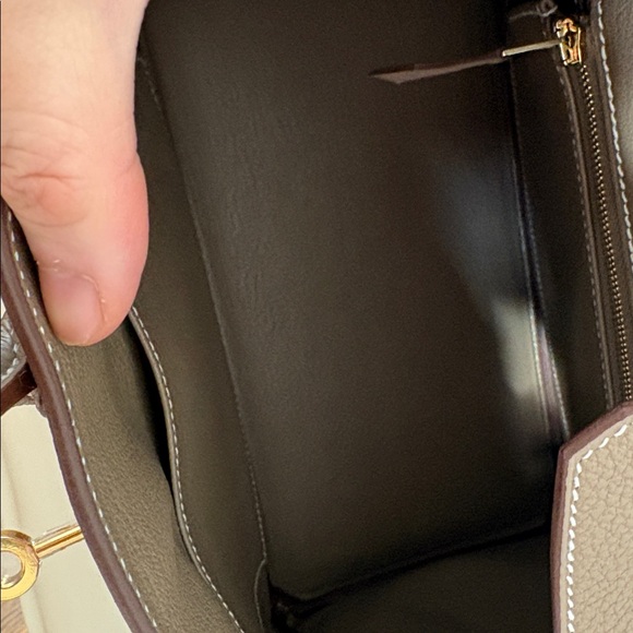 Brand new Hermes Birkin 25 Togo etoupe gold hardware k stamp - Picture 9 of 11